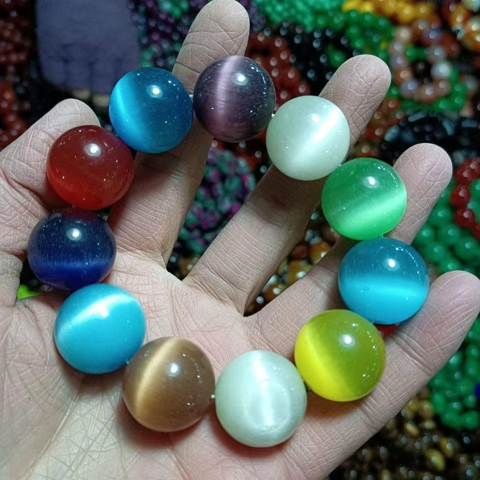 Bracelet de perles en opale colorée naturelle, 20mm, simple cercle, pour hommes et femmes, à la mode