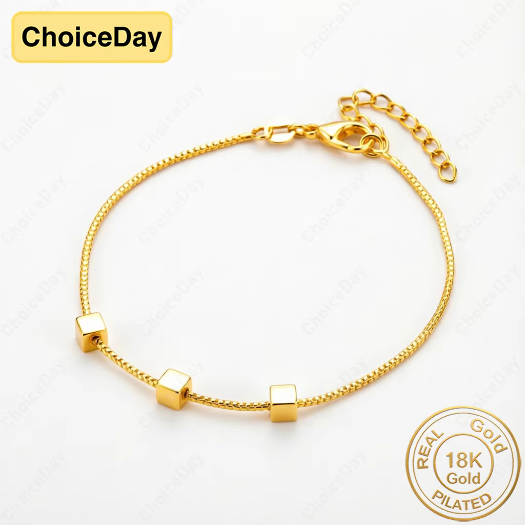Bracelet triangulaire exquis plaqué or 18 carats pour femmes, bijoux de mariage tendance, accessoire