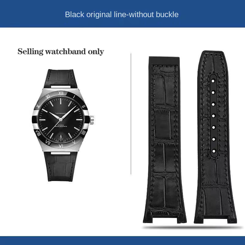 Bracelet de montre astronomique pour hommes, couche de cuir de vachette, bracelet d'observation, cao