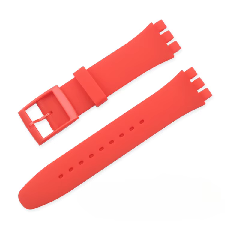 Bracelet de montre en Silicone 16mm 17mm 19mm 20mm pour Swatch, Bracelet en caoutchouc coloré étanch