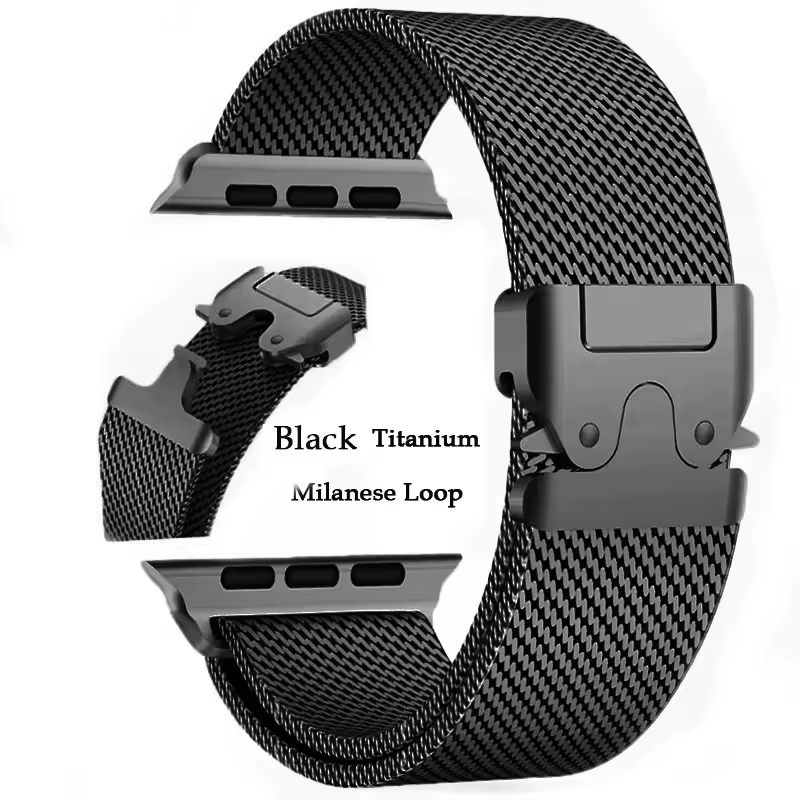 Bracelet milanais pour bracelet de montre Apple Ultra 2 49mm série 10 9 8 7 6 5 boucle milanaise en