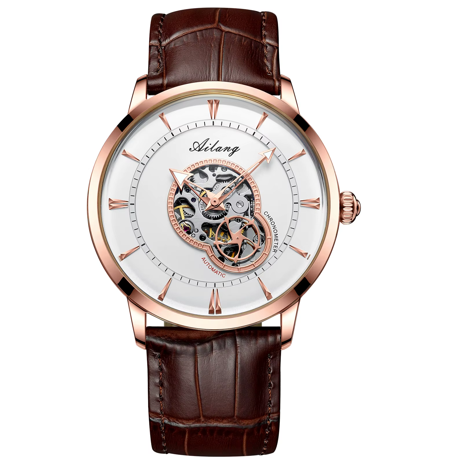 Montre de Luxe Homme 2026 en Acier Inoxydable, Tourbillon Creux, Horloge Lumineuse Mécanique Automat