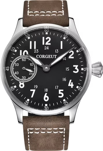 CORGEUT 44mm hommes en cuir lumineux mécanique remontage manuel montre 17 bijoux ST3600 mouvement Sp