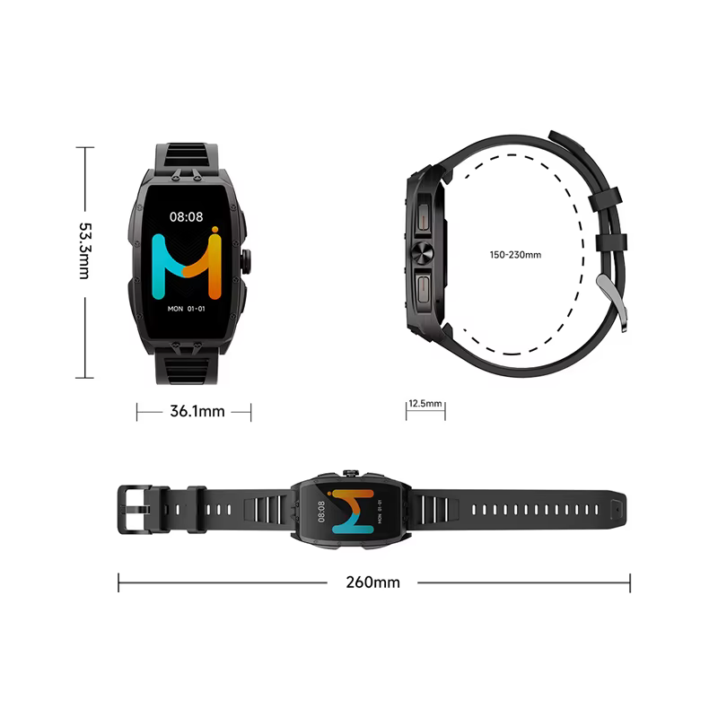 IMIKI montre intelligente 1.64 ''HD AMOLED affichage Bluetooth appels téléphoniques 1 ATM étanche 10
