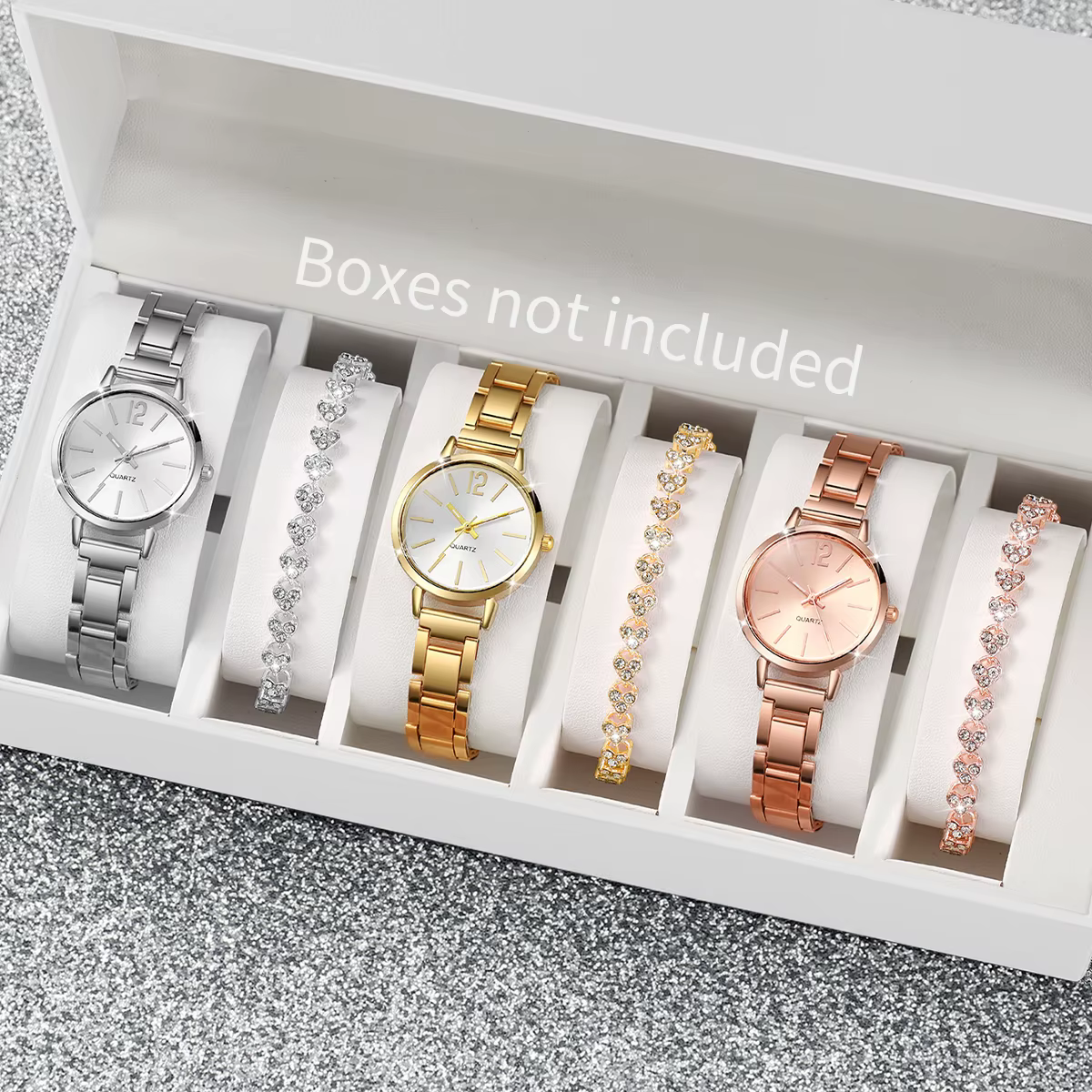 6 pièces/ensemble montre pour femme mode bracelet en acier montres à Quartz ensemble de bracelets en