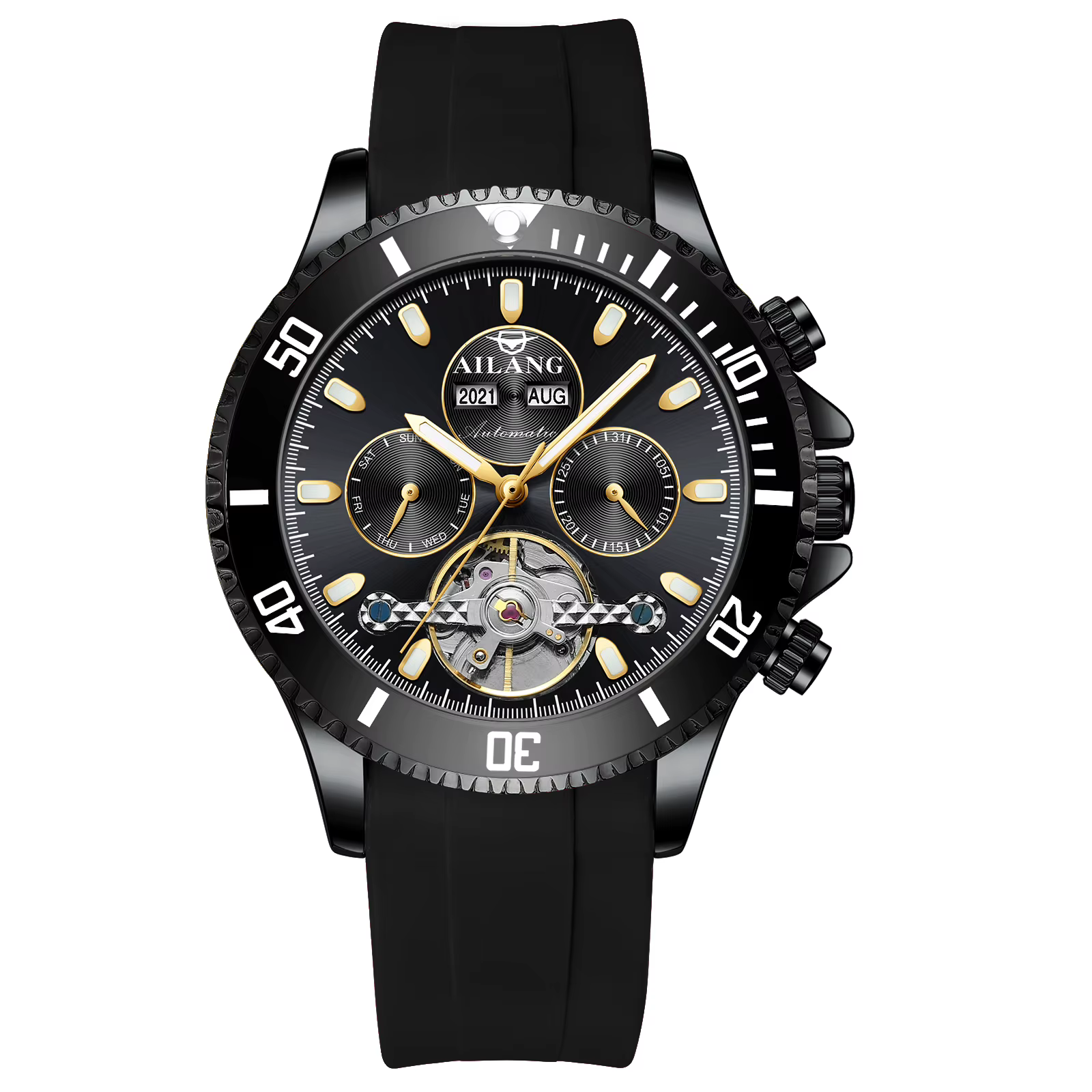 Nouvelles Montres Sportives Lumineuses Automatiques 2026 pour Hommes, en Acier, avec Tourbillon, Cal