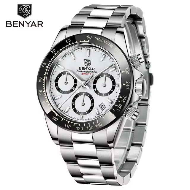 BENYAR 2026 nouveaux hommes montre 40mm montre-bracelet à Quartz classique de luxe chronographe en a