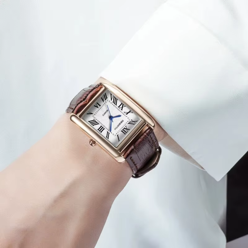 Rebirth 002 – montre-bracelet analogique pour femmes d'affaires, Mini Design léger, cadran rectangul
