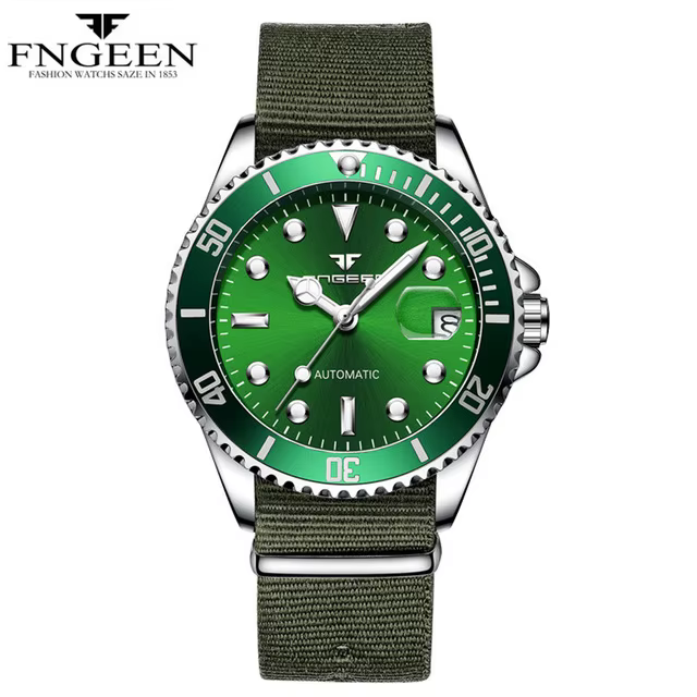 FNGEEN 9001 marque de luxe hommes montre en acier Tourbillon squelette montres mécaniques lumineux a