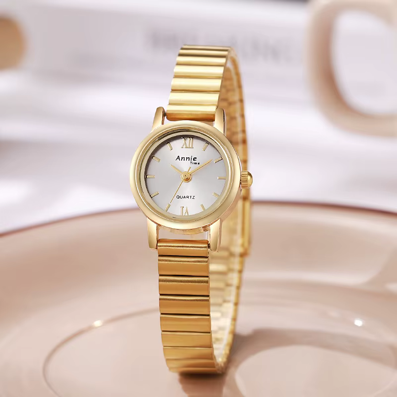 Nouvelle montre en or mode Simple cadran rond montres à Quartz pour femmes dames cadeau de luxe régl