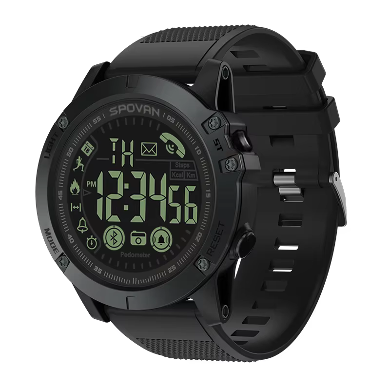 Montre connectée de Sport pour hommes, Bluetooth, électronique, noir, qualité militaire, étanche