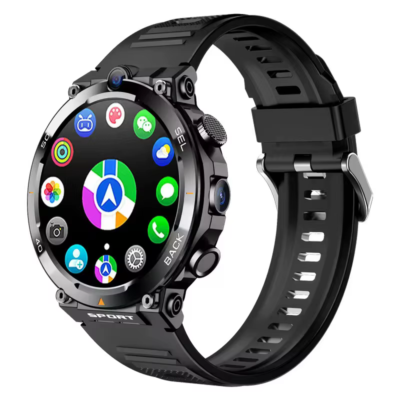 Montre connectée 4G LTE H10, 128 go, 500W, double caméra, appels vidéo, Wifi, NFC, accès aux portes,