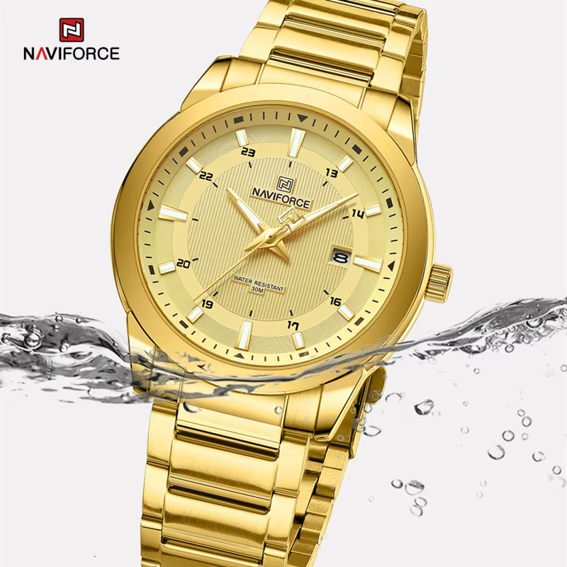 2024 Top marque NAVIFORCE hommes montres bracelet en acier inoxydable décontracté mâle Quartz sport