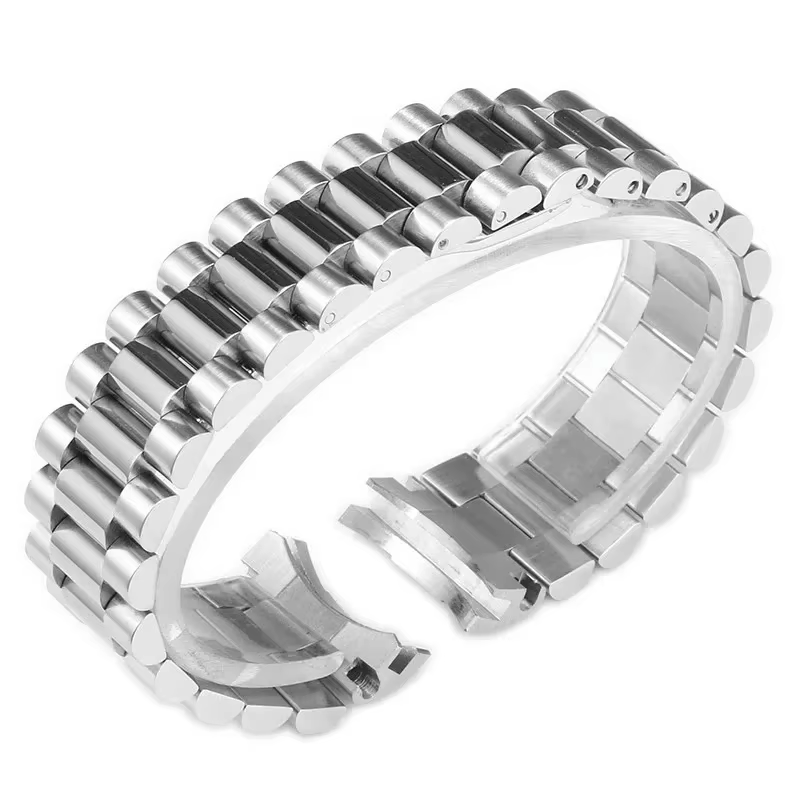 Bracelet de montre président à extrémité incurvée pour Seiko NH35 Datejust 904L Bracelet de montre e
