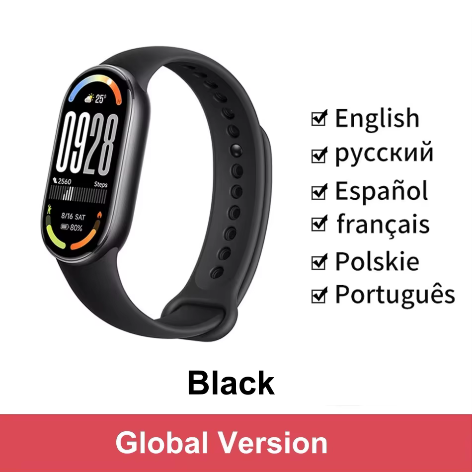 Version mondiale Xiaomi Smart Band 10 1.72 "AMOLED affichage 21 jours batterie 150 + Modes sportifs 