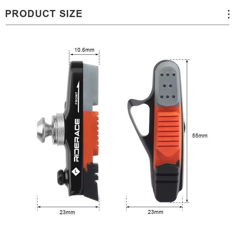 1 paire de plaquettes de frein de vélo de route plaquette de frein C CNC en alliage d'aluminium Dura