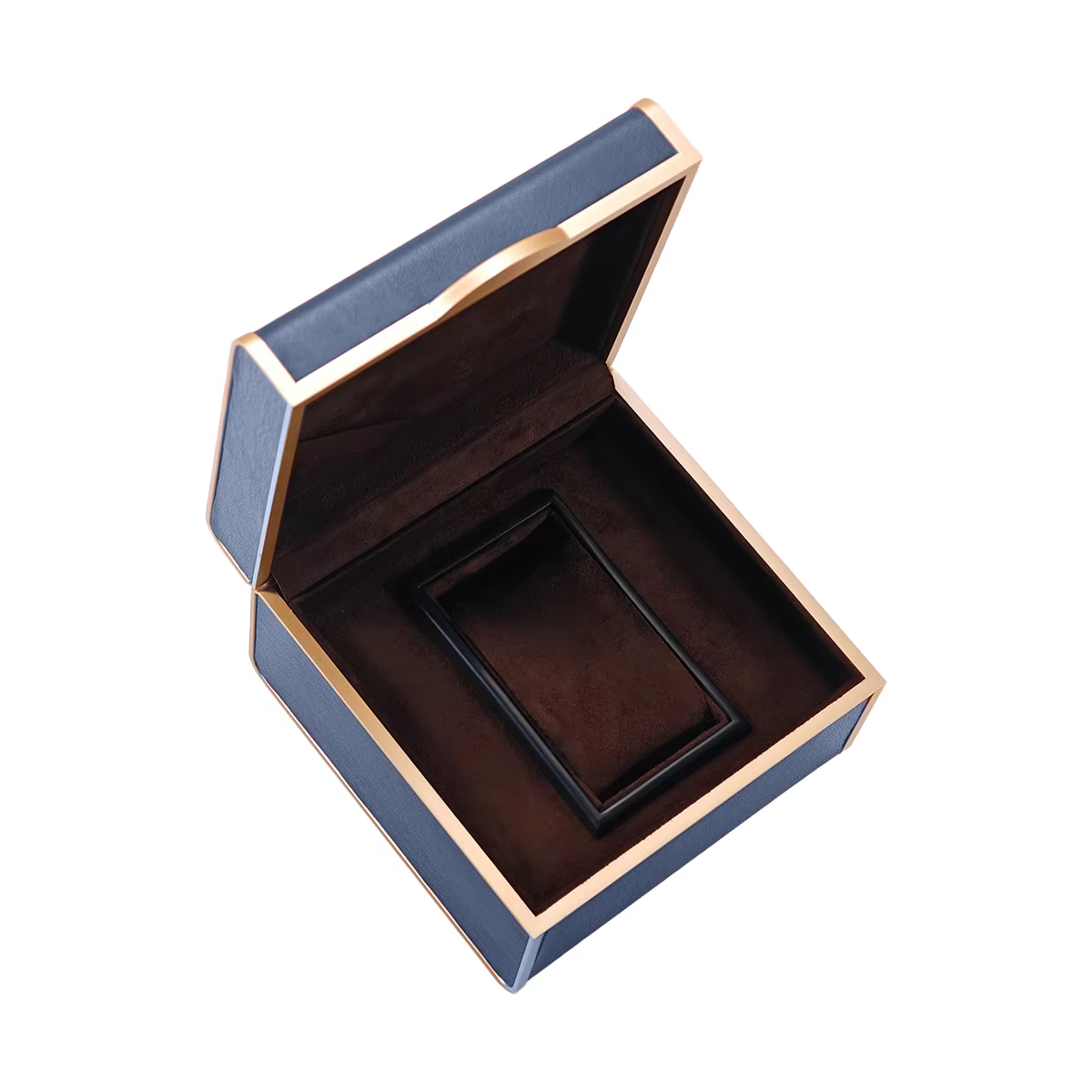 Boîte à montre de luxe en cuir PU, boîte cadeau à rabat doré pour montres, bracelets, bijoux, boîte