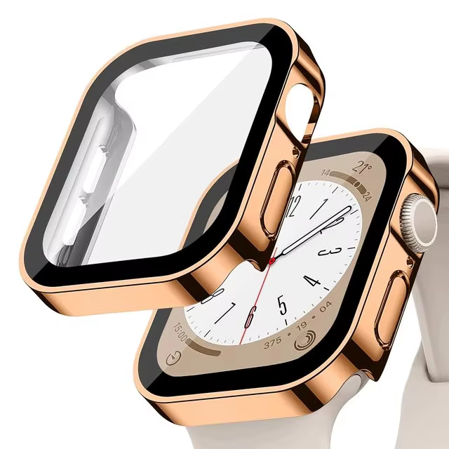 Verre + PC couverture pour Apple Watch boîtier série 11 10 42mm 46mm 45mm 41mm 44mm 40mm protecteur 