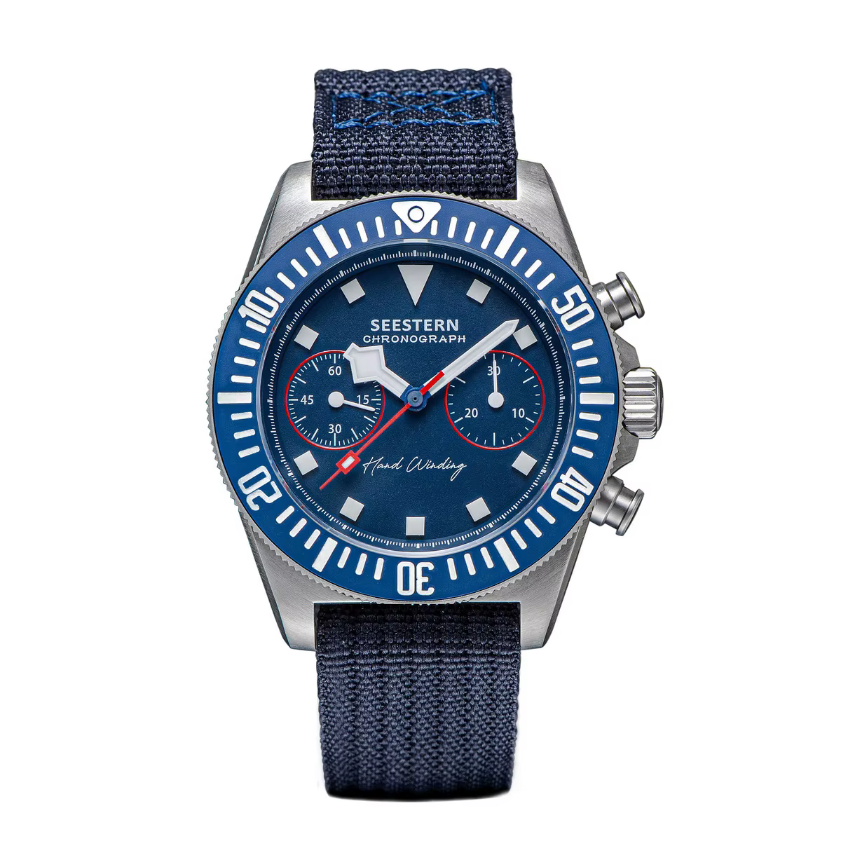 SEESTERN-Montre chronographe mécanique Tianjin ST1901 pour homme, montres-bracelets en saphir, brace