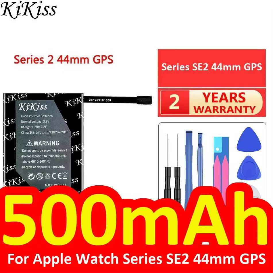 Batterie de montre haute compatibilité 500mAh pour Apple Watch Series SE2 44mm pour GPS, performance