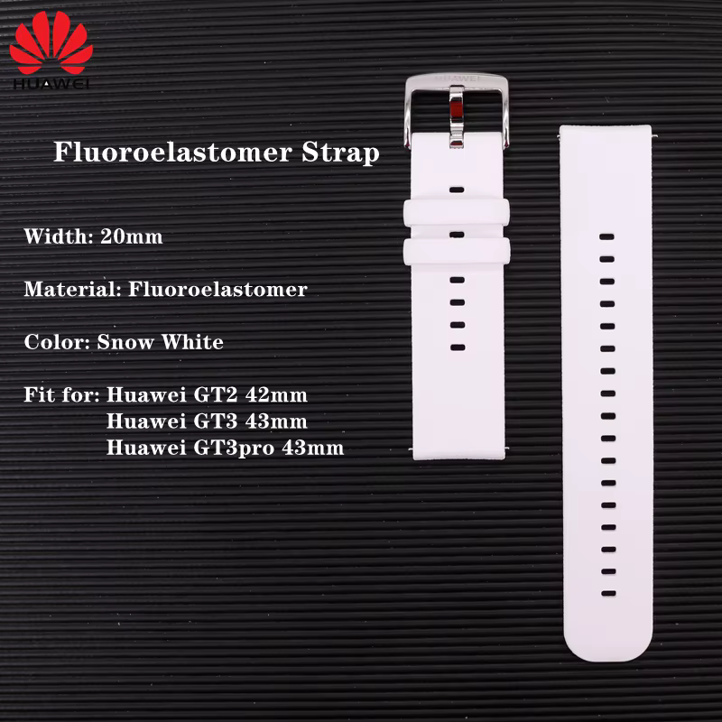 Bracelet de montre en caoutchouc et silicone pour femme, bracelet en cuir pour Huawei GT3 Pro, GT2,