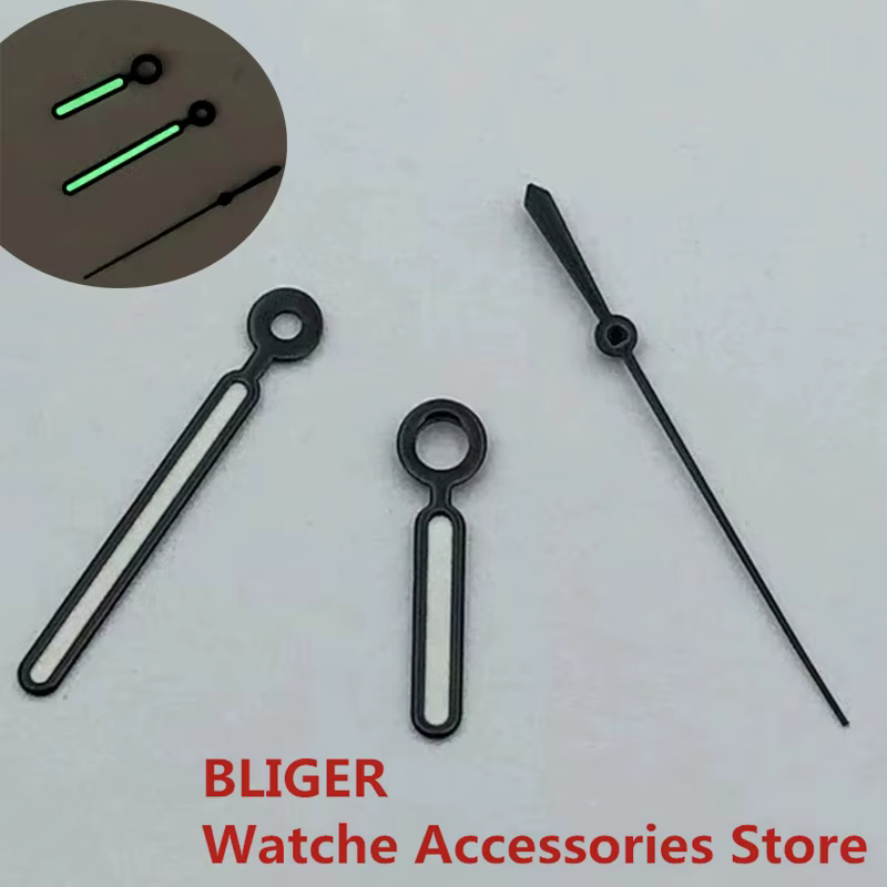 BLIGER – aiguilles de montre lumineuses vertes, adaptées au mouvement NH35/36 ETA2824 2836 Miyota820