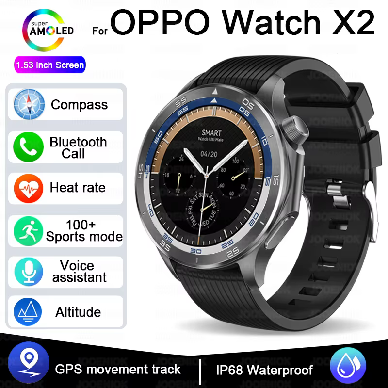 OPPO X2 montre intelligente hommes GPS sport IP68 boussole étanche surveillance de la santé Multiple