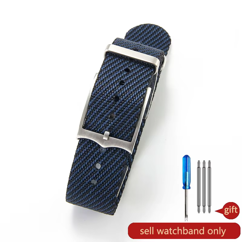 Bracelet de montre en Nylon pour Tudor Blue Bay, petite fleur rouge, Omega Snow Iron Na Rolex, tress