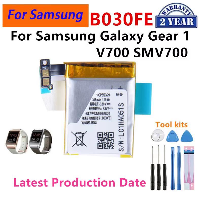 Batterie neuve pour Samsung Galaxy Watch, BR170, 3 Gear, 1, 2, 3G, S4, R800, Rplaquage, R500 Active