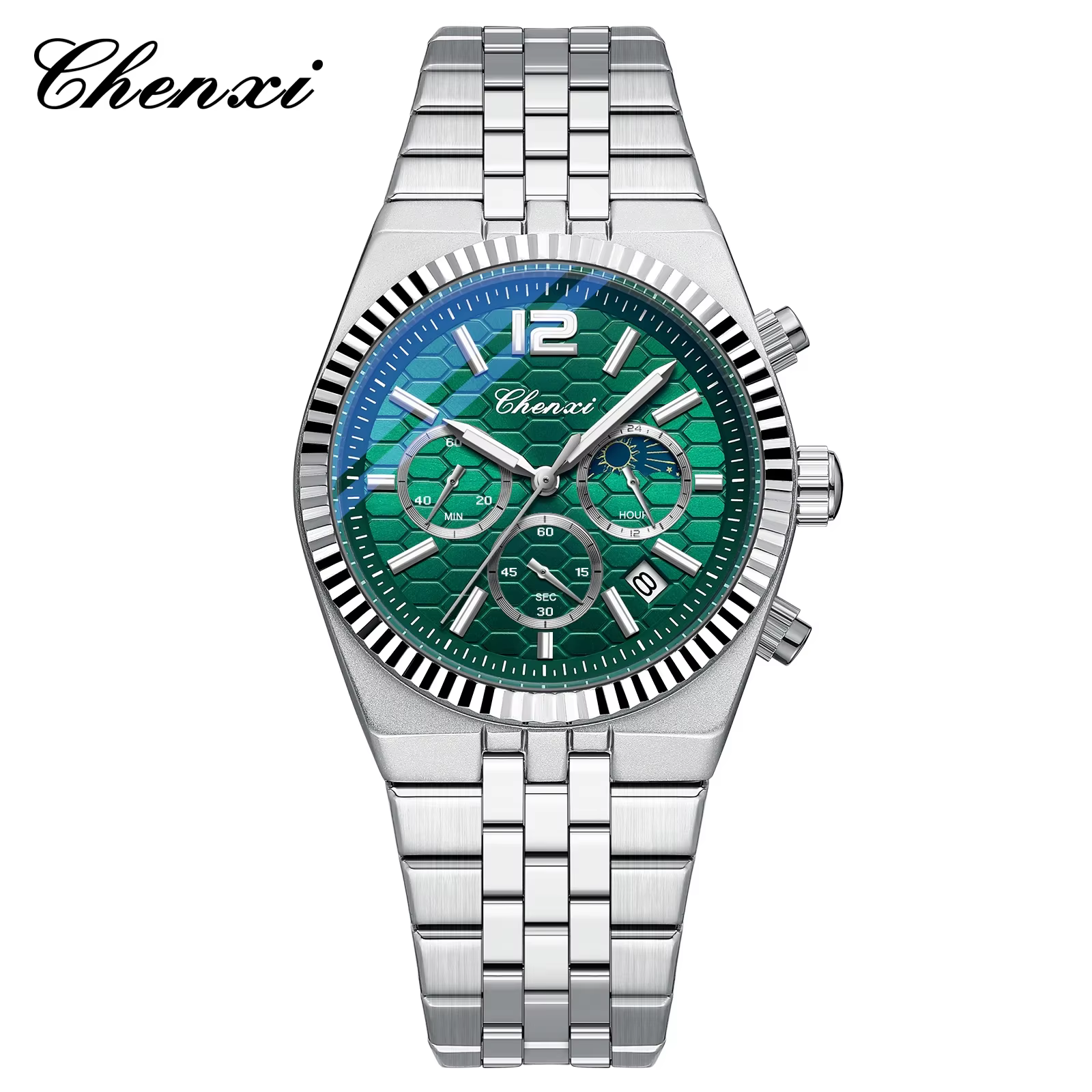 CHENXI Original hommes montre à Quartz étanche affaires chronographe homme montre-bracelet lumineux 