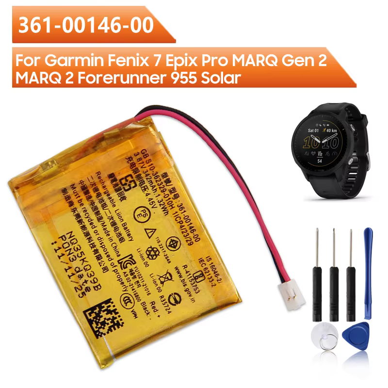 Nouvelle batterie de remplacement pour montre connectée Garmin Forerunner 955 955 Solar Fenix7 Epix