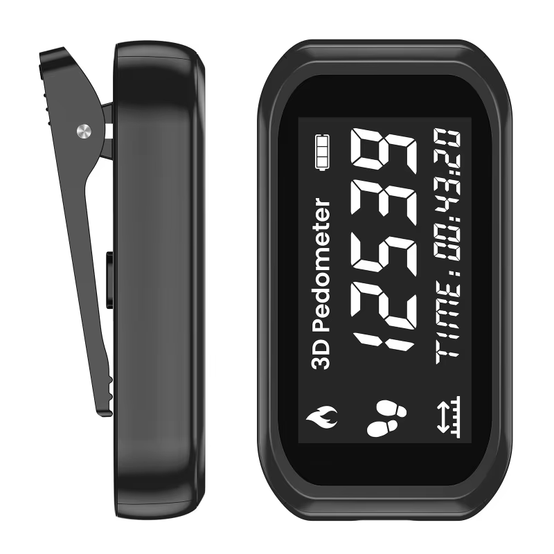 Podomètre de marche et de course avec suivi des calories et écran LCD, à clipser sur la taille ou le