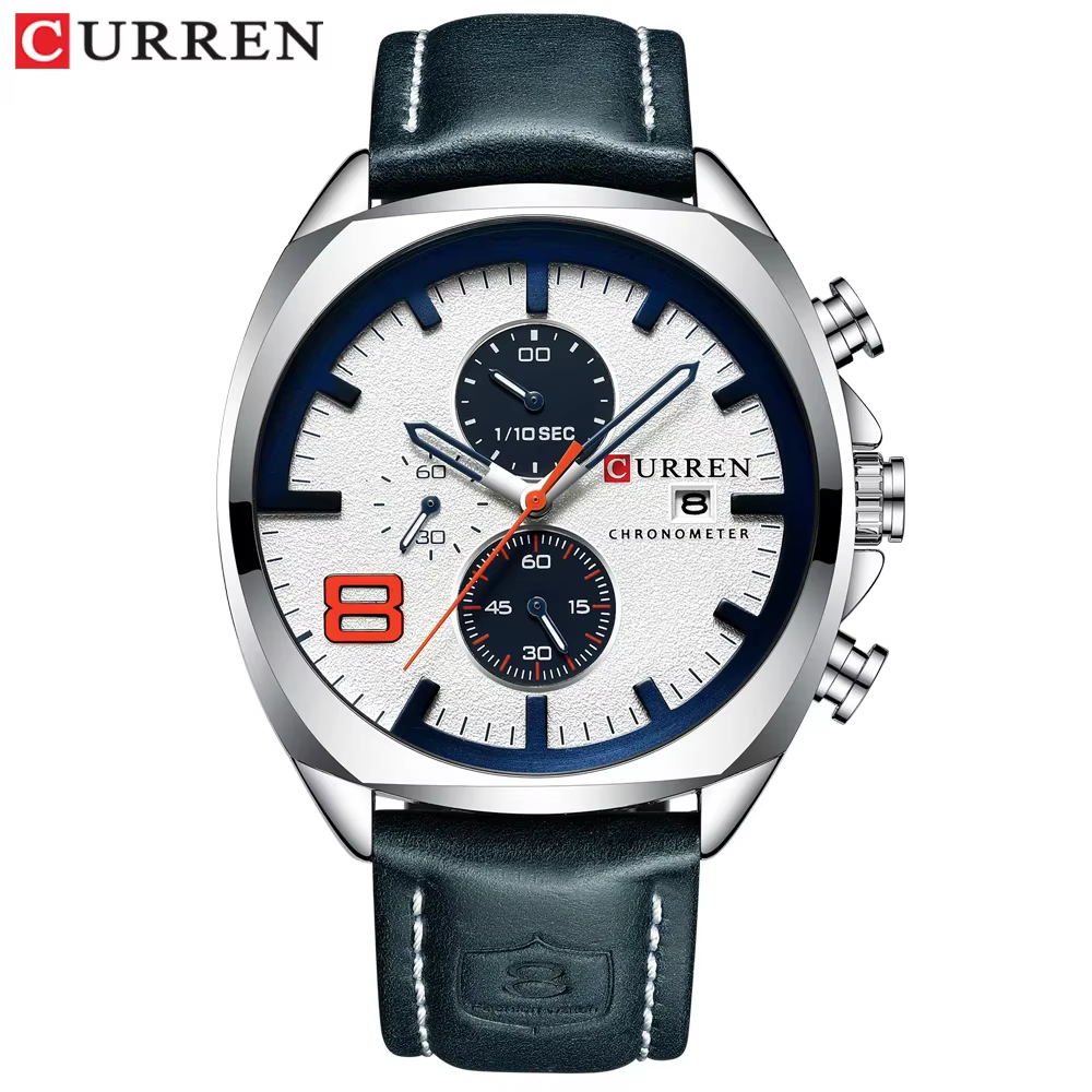 CURREN hommes montre de luxe montre-bracelet montres à Quartz mode cuir Style Punk hommes montres Re