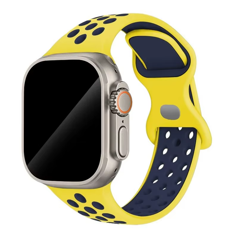 Bracelet de Sport pour Apple Watch, 44mm 45mm 46mm 49mm/38mm 40 41mm, particules colorées, caoutchou