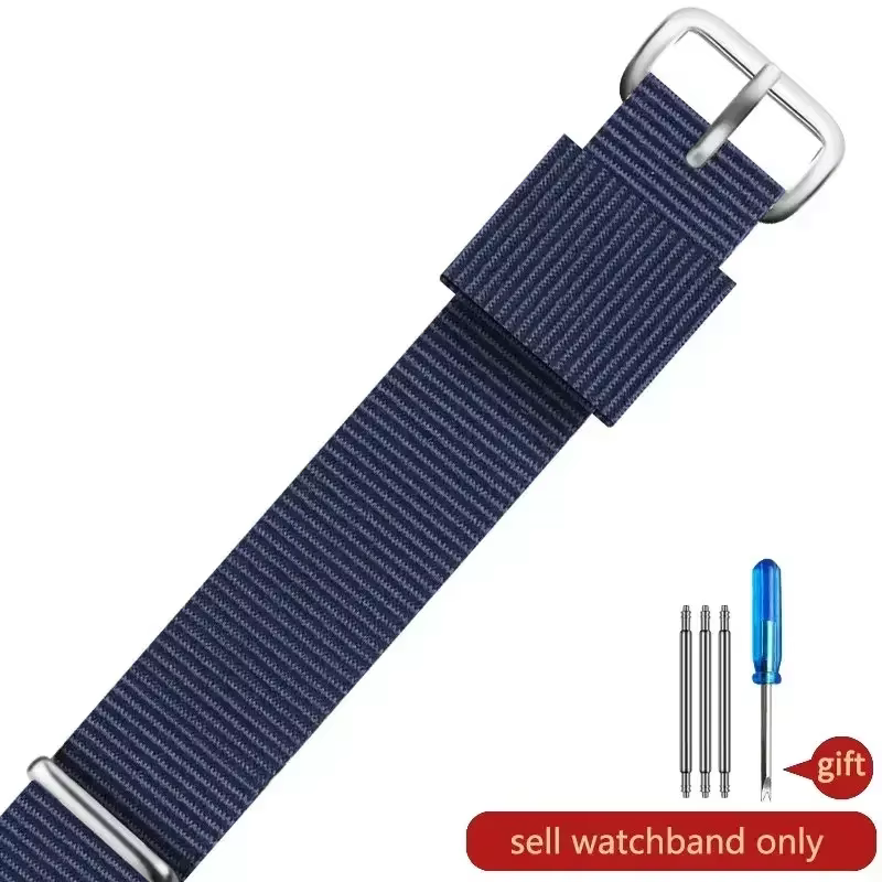 Bracelets de montre en nylon respirant pour hommes et femmes, noir pur, bleu, blanc, rouge, document