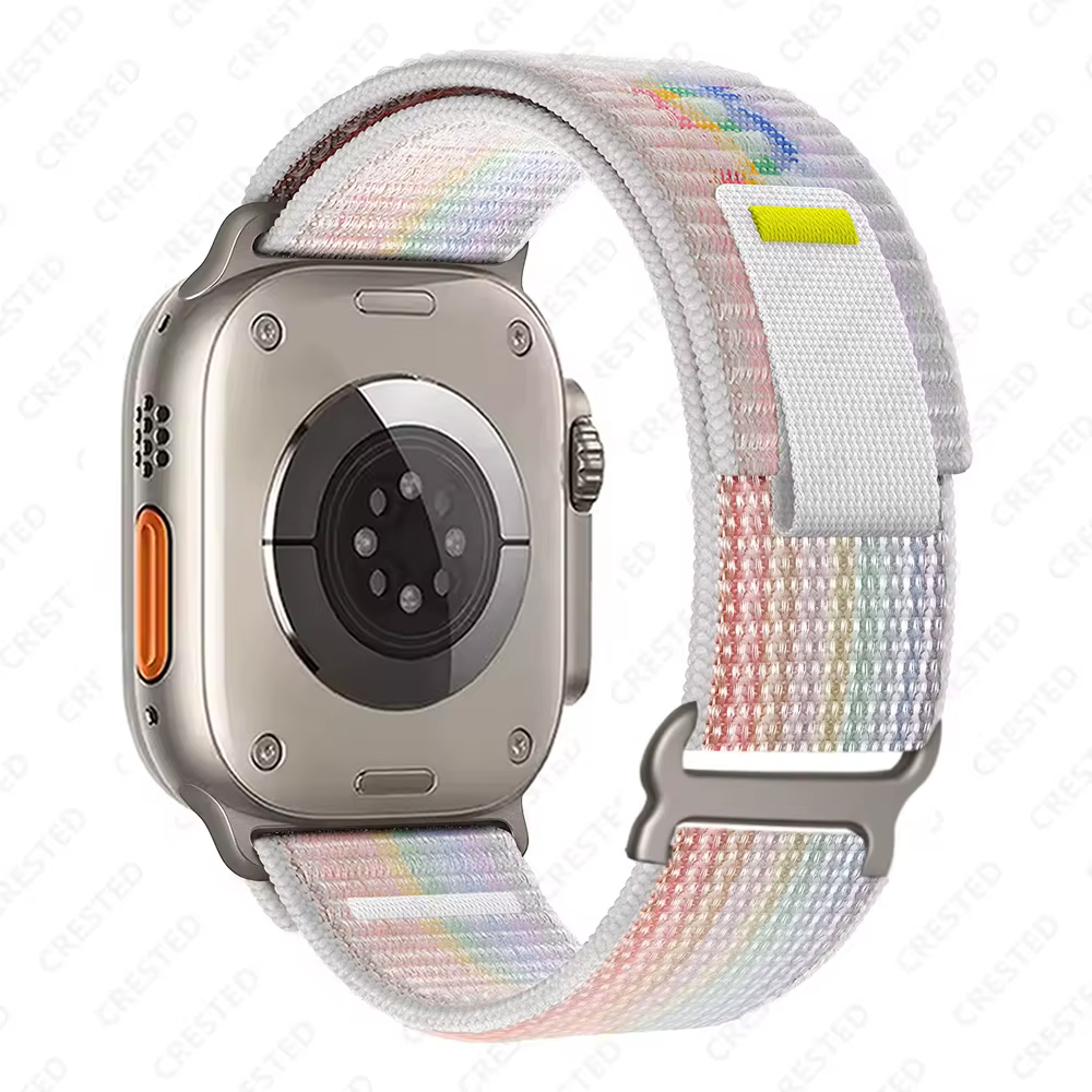 Boucle de sentier officielle pour Apple Watch Ultra 2, 49mm 46mm 45mm 44mm 40 41 42mm, bracelet iWat