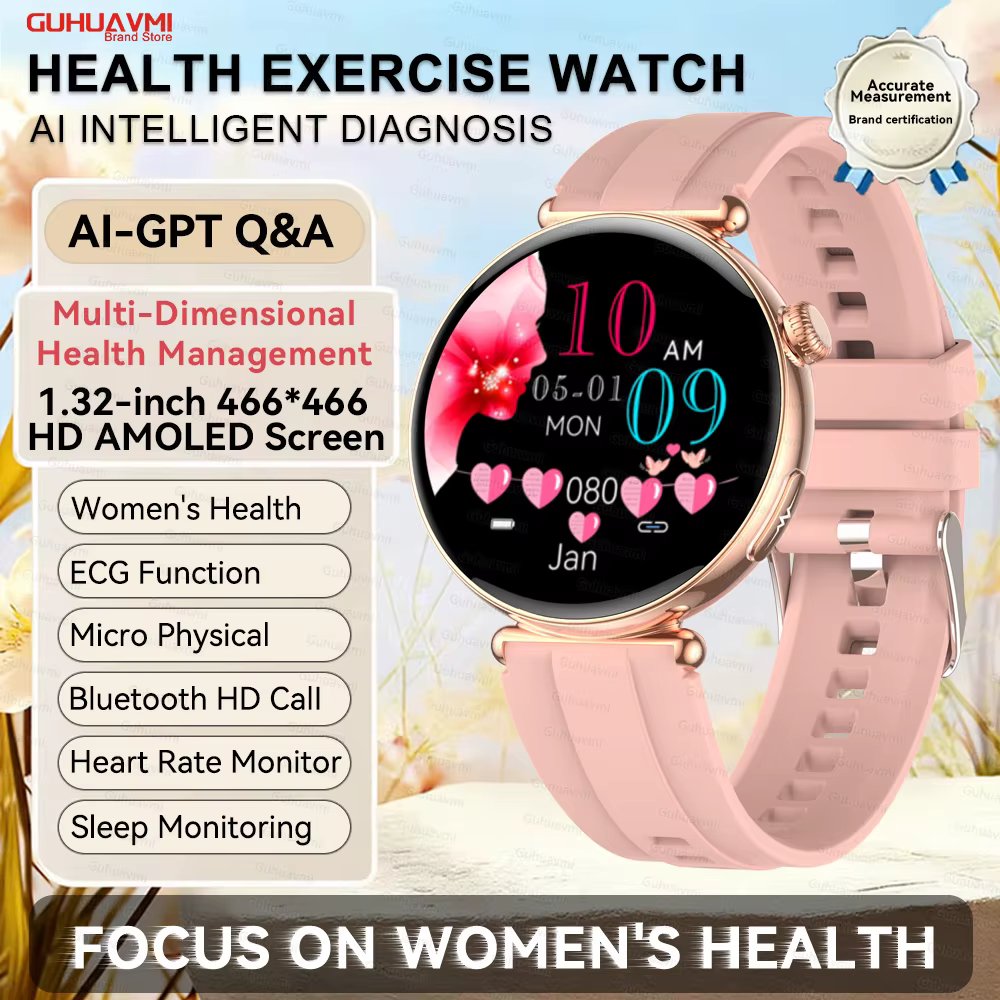 Montre connectée intelligente pour femmes, mesure non invasive des lipides sanguins, de l'acide uriq