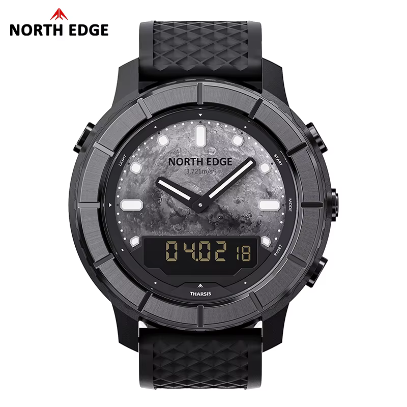 NORTH EDGE 2026 THARSIS Montre pour homme en fibre de carbone, étanche 50M, sport, randonnée en plei
