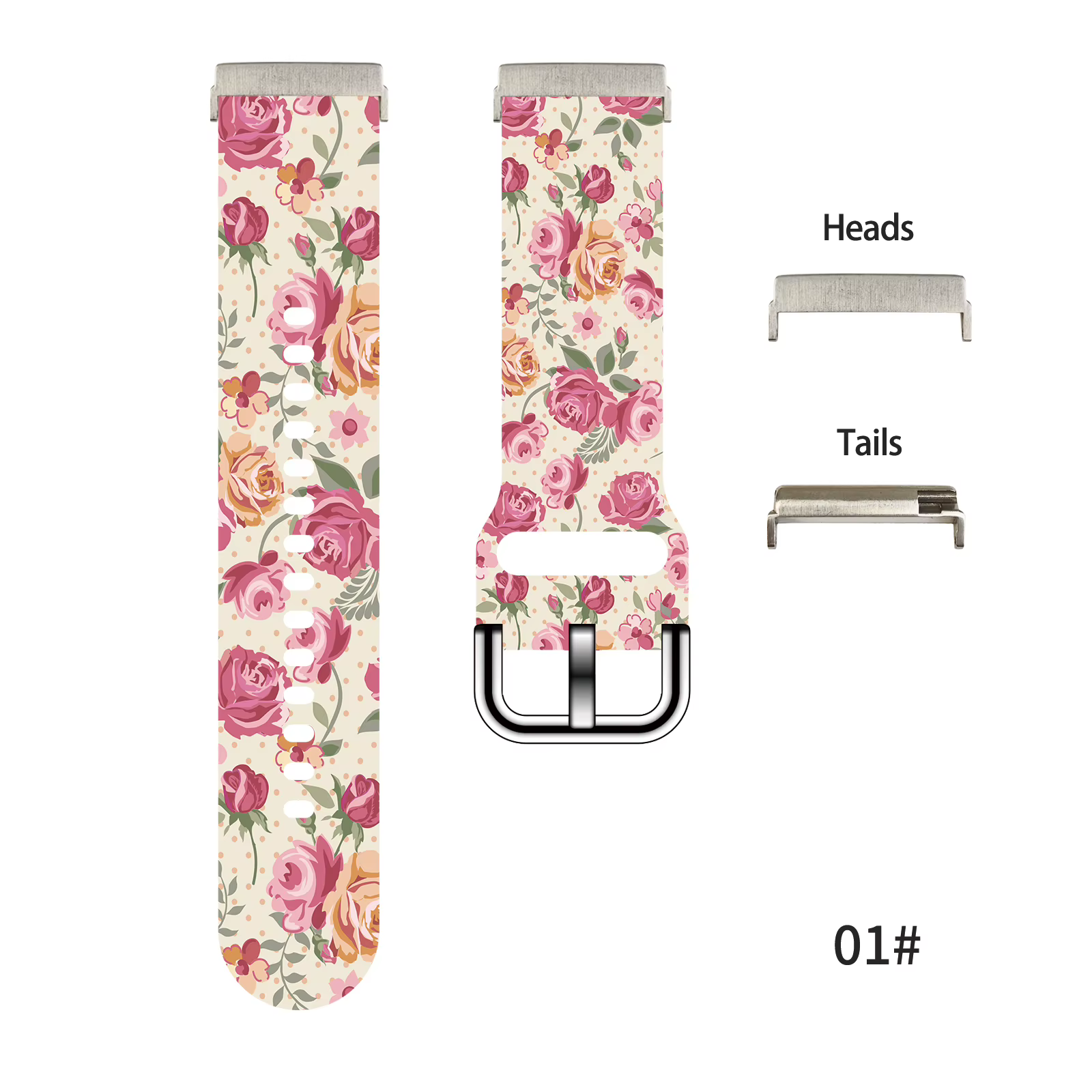 Bracelet imprimé série fleurs pour Fitbit Versa 4/3, Bracelet de montre remplaçable pour montre Vers