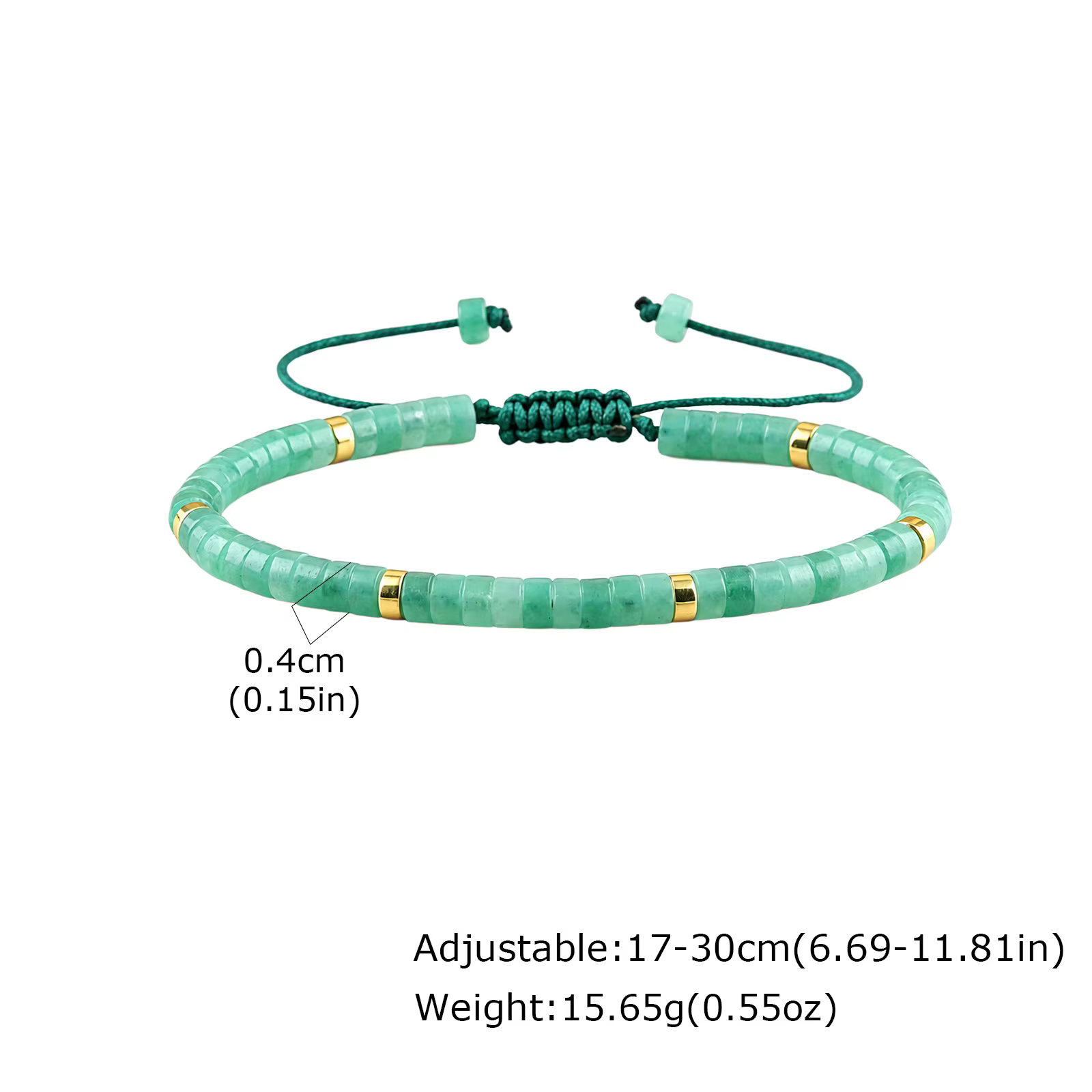 Bracelet en perles Heishi en pierre naturelle pour femmes et hommes, cordon tressé réglable, bijoux 
