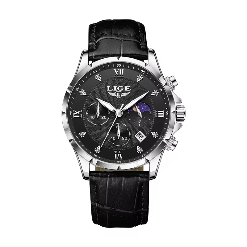 LIGE décontracté hommes montres homme d'affaires montre de luxe lumineux chronographe Date étanche m