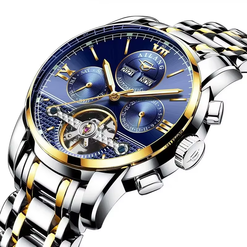 Nouvelle Montre Mécanique Automatique de Luxe AILANG 2026 pour Hommes, Bracelet en Acier Inoxydable,