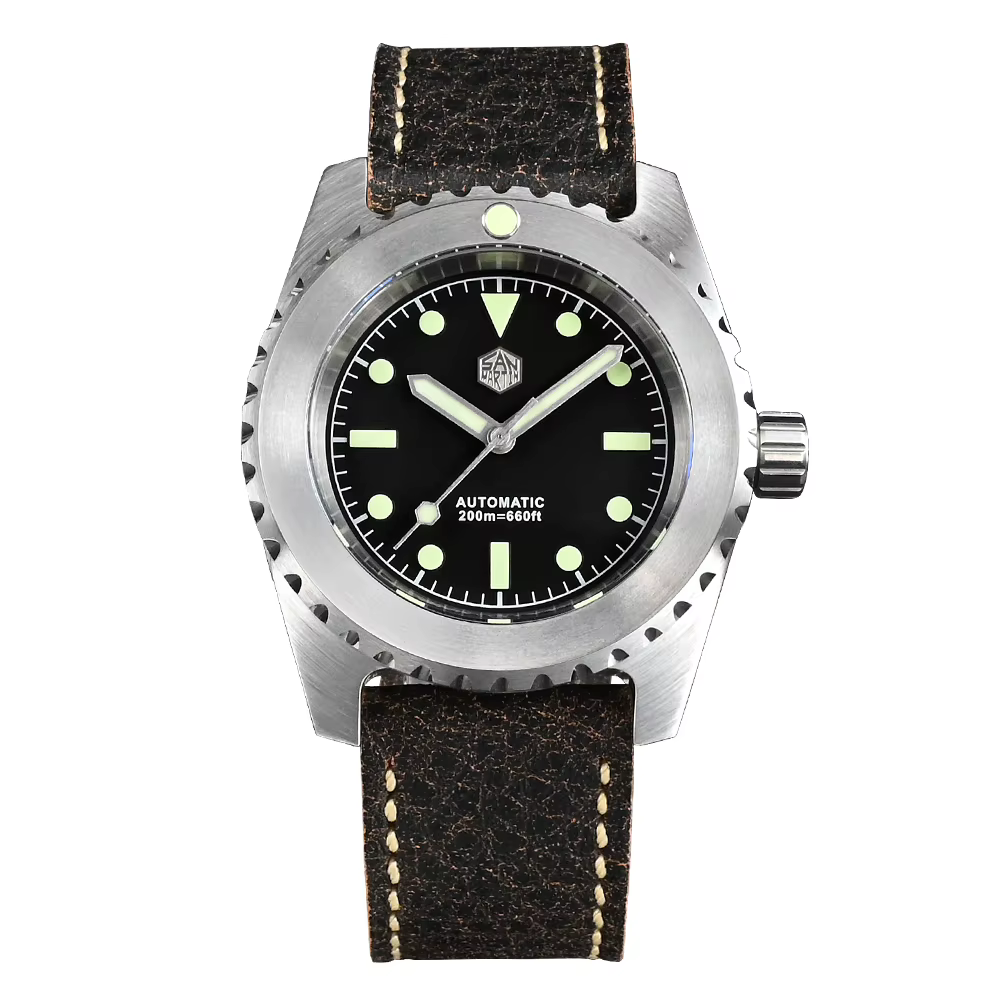 San Martin-Montre de Plongée Rétro pour Homme, 41mm, 8215 8315, Mécanique existent, Étanche à 20Bar,