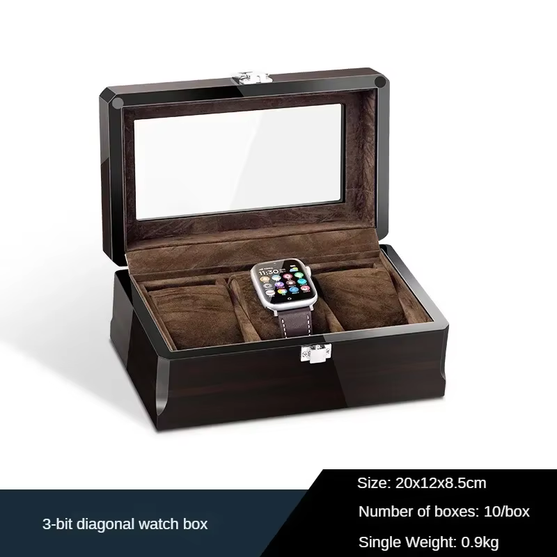 Boîte de montre en bois pour hommes, boîtes de montre en bois de luxe, rangement de montres-bracelet