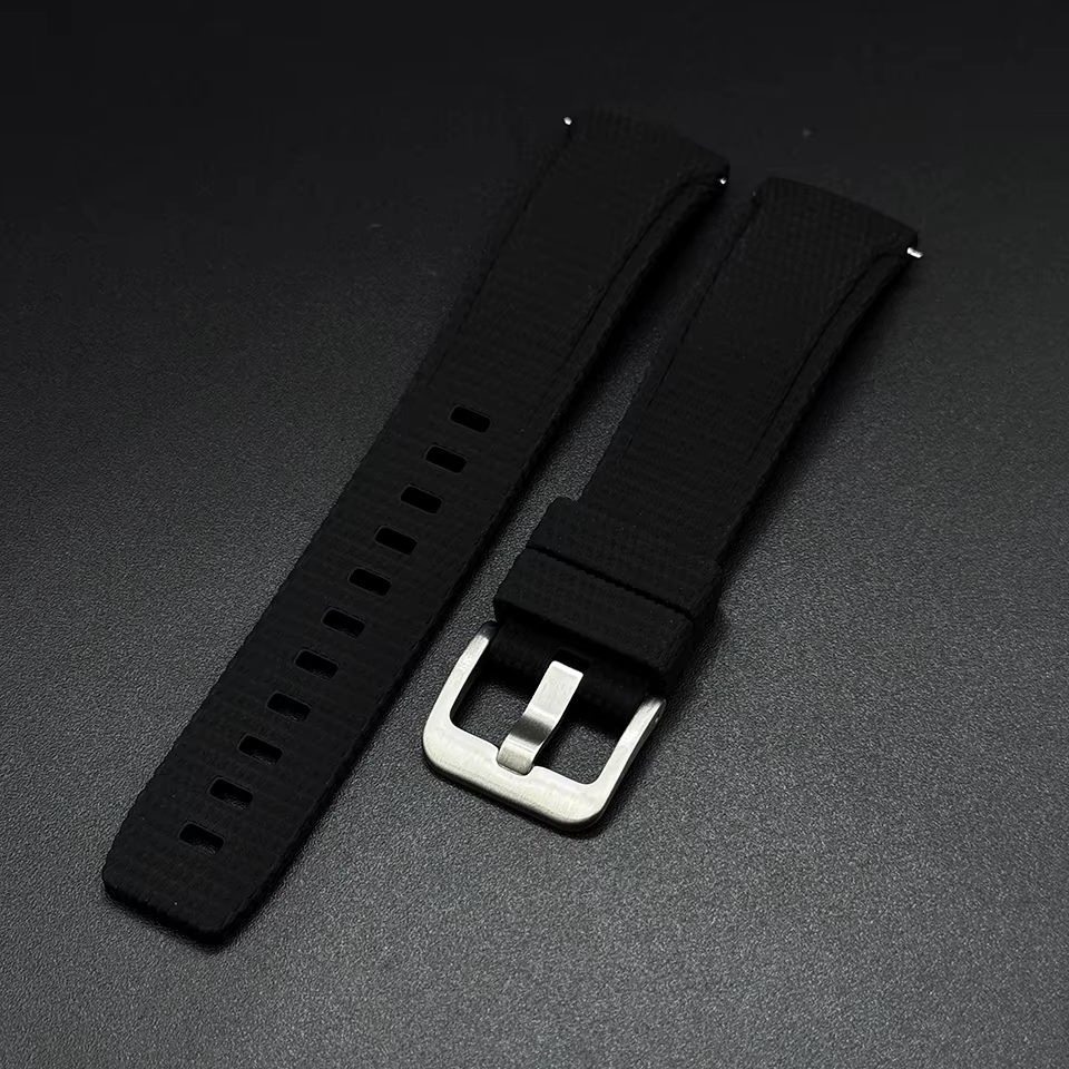 Nouveau bracelet de montre incurvé en FKM 20mm 21mm 22mm, bracelet de montre en caoutchouc vulcanisé