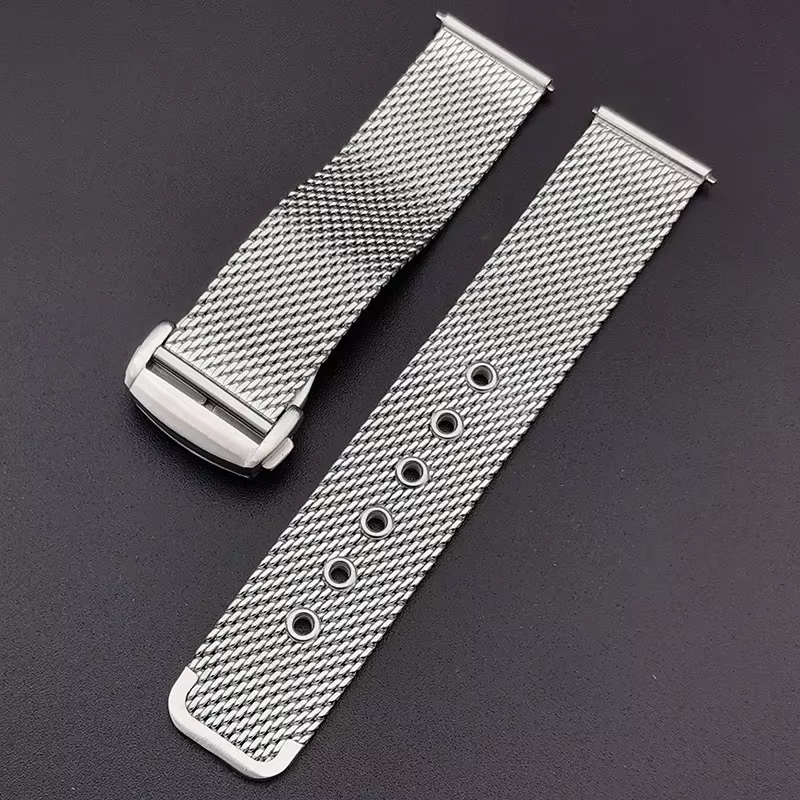 Bracelet de montre milanais 20mm 22mm pour Omega 007 pour Seamaster 300, maille en acier inoxydable,