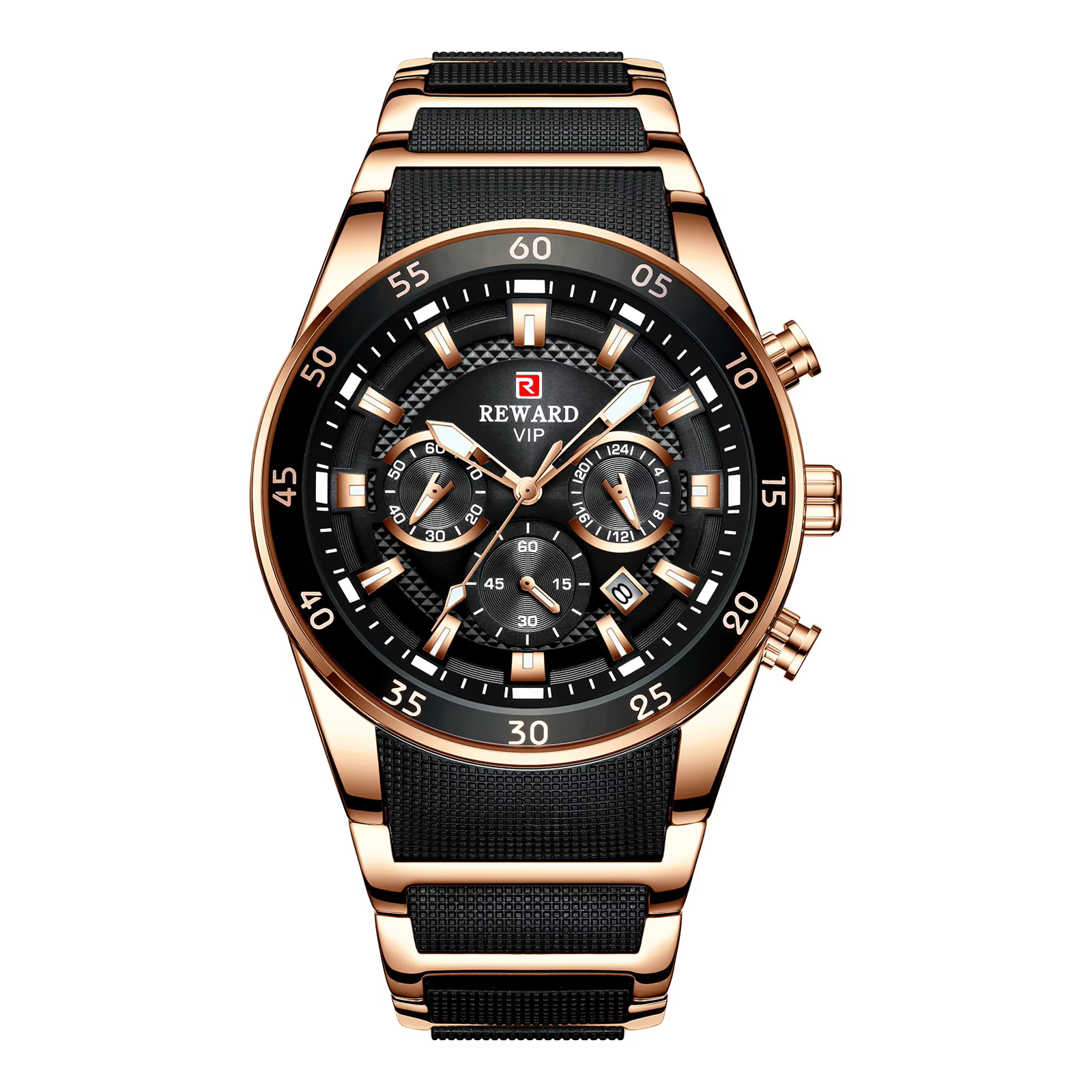 Montres de sport pour hommes à grand cadran, montre à quartz étanche en acier inoxydable, chronograp