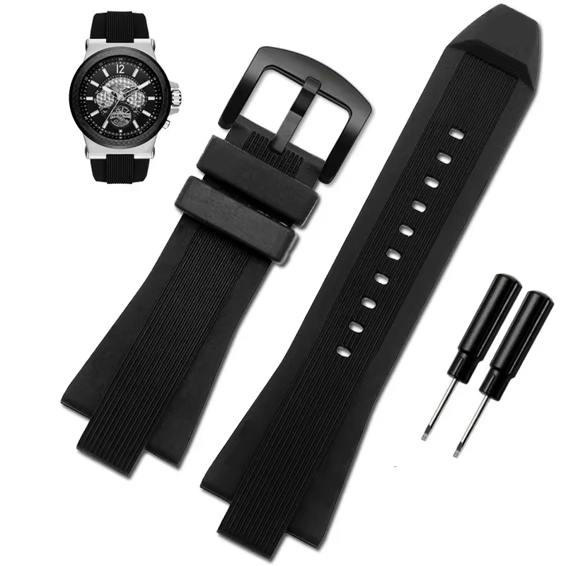 Bracelet de montre en caoutchouc de Silicone de haute qualité pour remplacement Michael Kors MK9019 