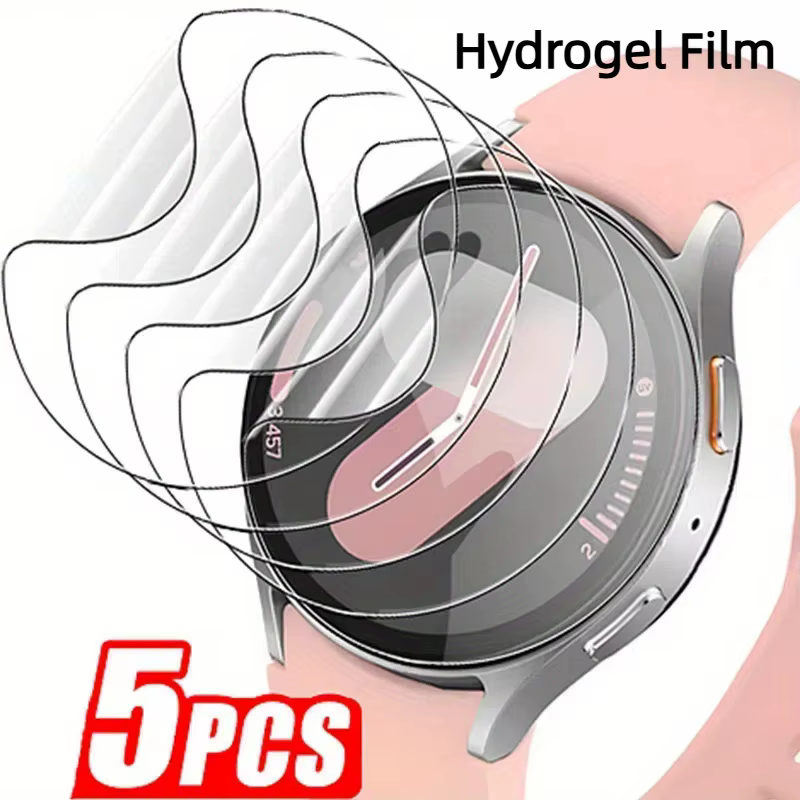 Film Hydrogel pour Samsung Galaxy Watch 7 Ultra 6 5 4, 5 pièces, 40mm 44mm 45mm 46mm 47mm 42mm 43mm,