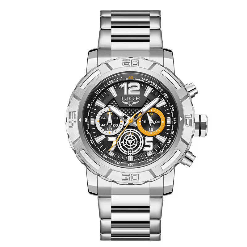 LIGE – montre militaire pour hommes, mode Sport, chronographe étanche, marque de luxe, montre-bracel